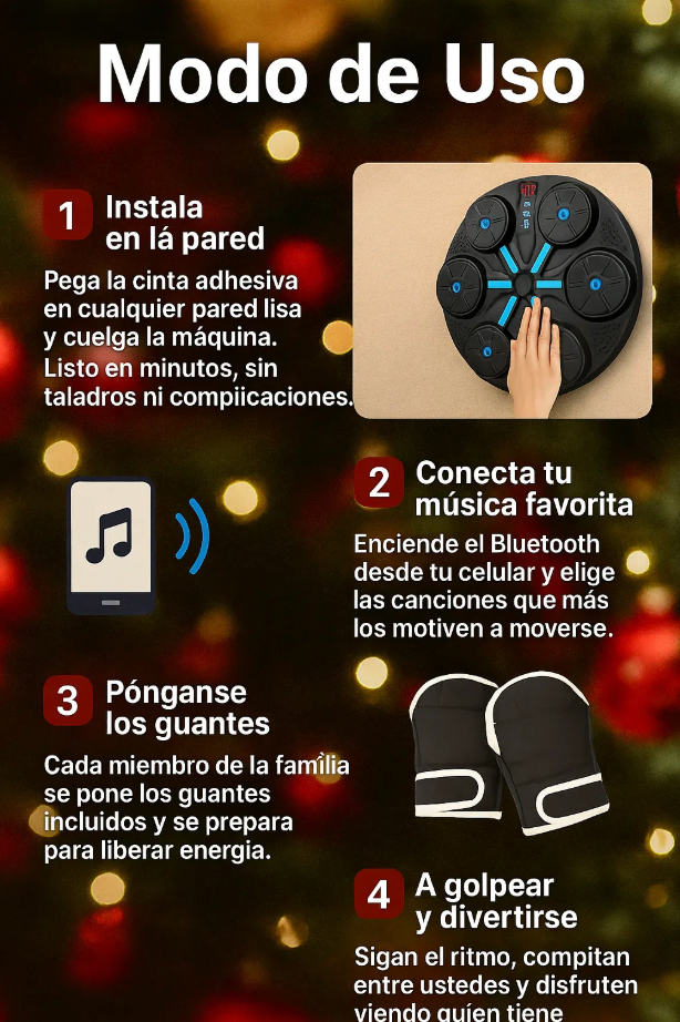 Máquina de Entrenamiento para Boxeo Musica FitMusic