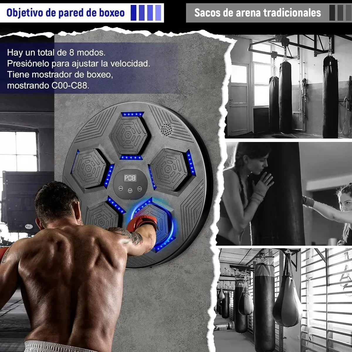 Máquina de Entrenamiento para Boxeo Musica FitMusic